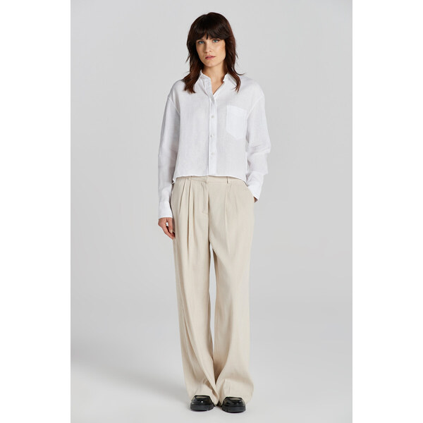 NOHAVICE GANT REL STRETCH LINEN TAILORED PANT SOFT OAT 49311194