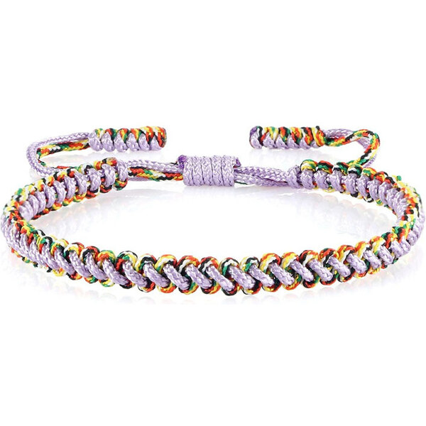 BudNej Tibetský náramok pre šťastie - fialový - MN1921 49317204