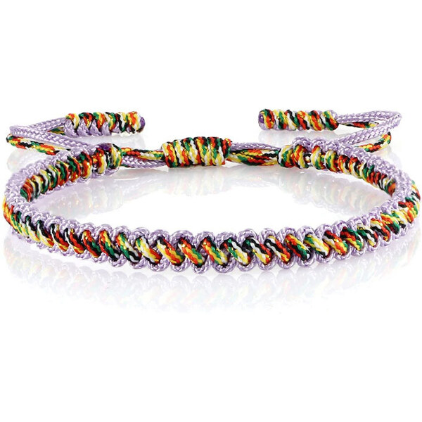 BudNej Tibetský náramok pre šťastie - fialový - MN1922 49317205