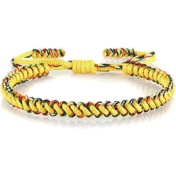 BudNej Tibetský náramok pre šťastie - žltý - MN1925 49317208