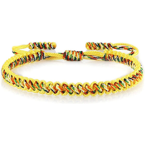 BudNej Tibetský náramok pre šťastie - žltý - MN1926 49317209