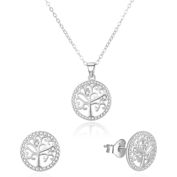 Beneto Set strieborných šperkov Strom života so zirkónmi AGSET213R 66592743