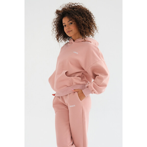 Mosquito Dámska tepláková mikina s kapucňou Pure Powder Pink púdrová 49330615