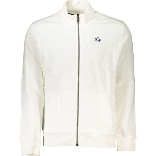 Biela pánska mikina na zips La Martina 64708696