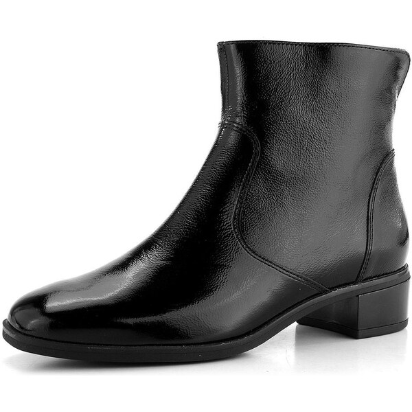 Ara dámska širšia členková obuv na podpätku lakovaná Graz Black 12 61761970