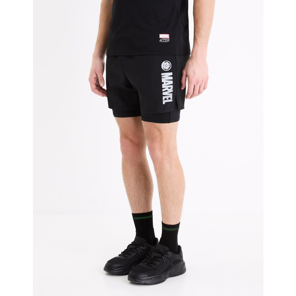 Čierne športové kraťasy Celio Marvel Hulk 50670712
