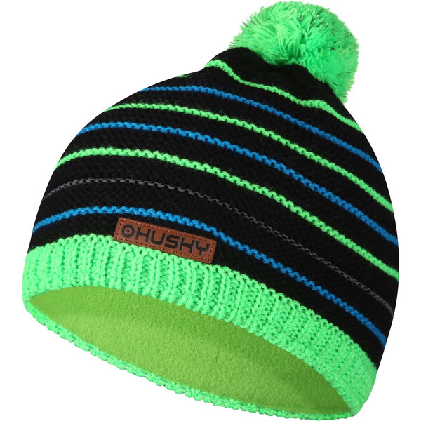 Husky Cap 34 čierna/neon zelená 60335118