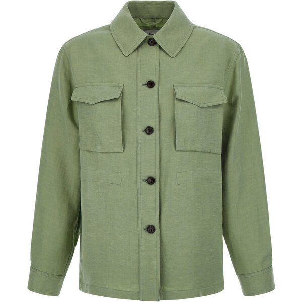 BUNDA WOOLRICH VISCOSE LINEN OVERSHIRT 58130284