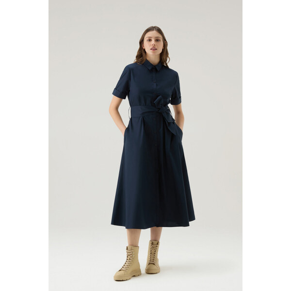 ŠATY WOOLRICH BELTED POPLIN SHIRT DRESS 58305432