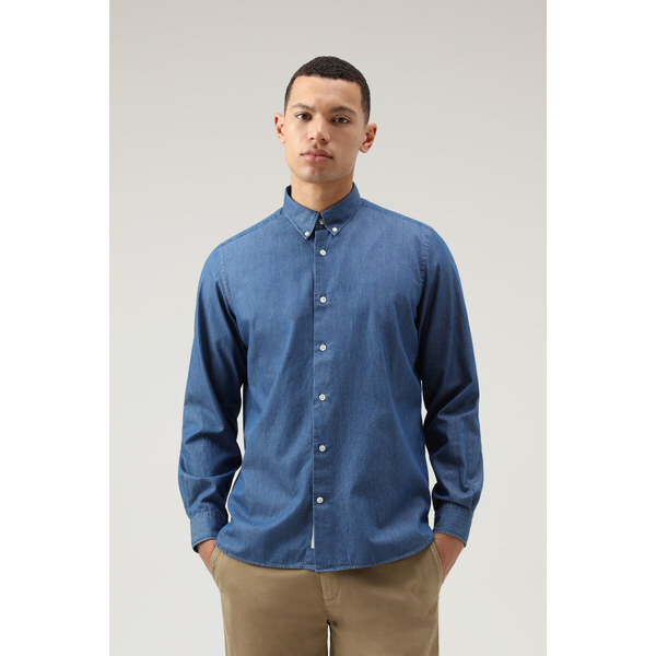 KOŠEĽA WOOLRICH CLASSIC INDIGO SHIRT 62993032