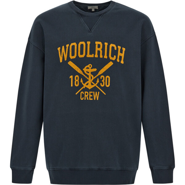 MIKINA WOOLRICH NAVY LOGO CREWNECK 58130326