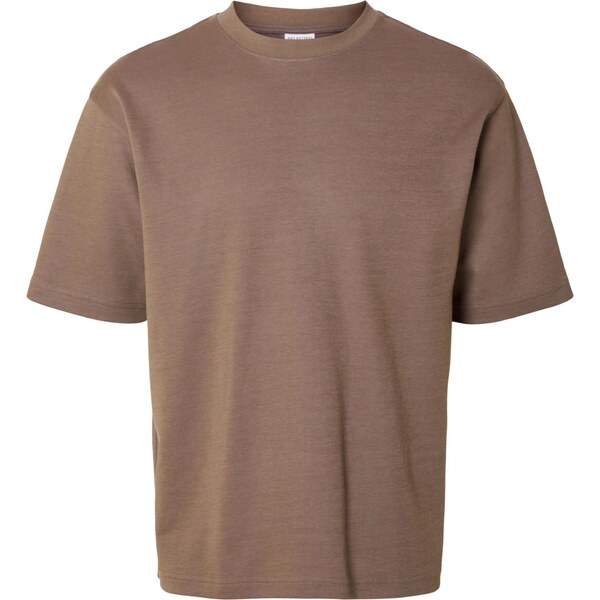 SELECTED Tričko SLHOscar hnedá 54281181
