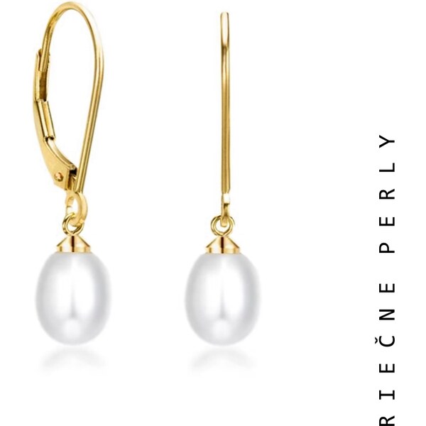 Taboo náušnice Atlantis, prírodné, riečne, biele perly tba113 49401269