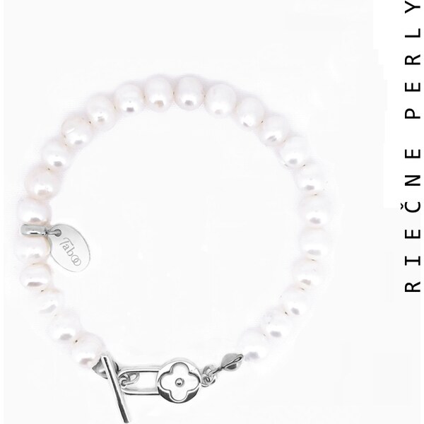 Taboo náramok Atlantis, prírodné, riečne, biele perly tba124 49401280