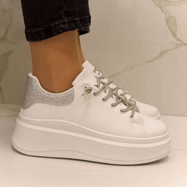 SS Dámske biele platformové tenisky RACHELS 49410108