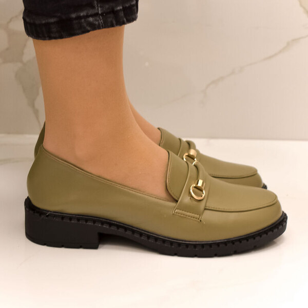 SS Dámske zelené mokasíny BELENI 49410113