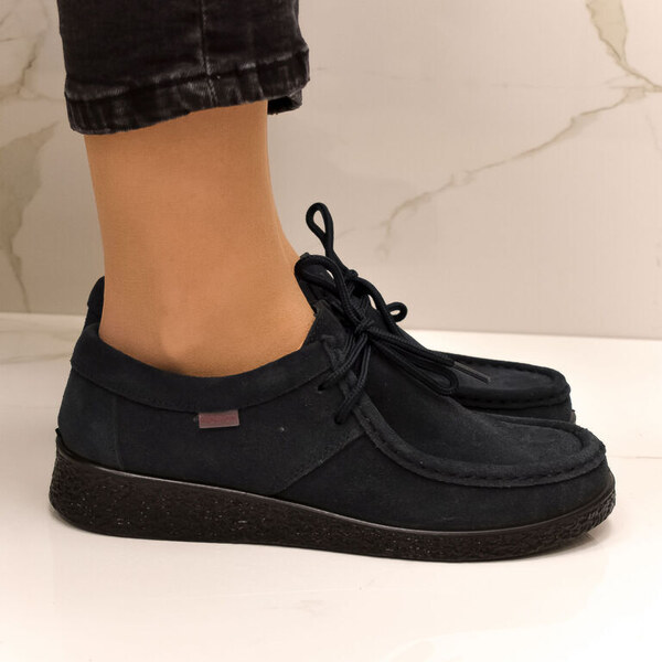 JOHN-C Dámske kožené tmavomodré poltopánky LARISA 36-43 49410145