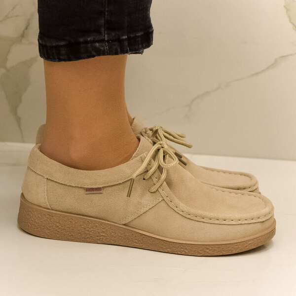 JOHN-C Dámske kožené béžové poltopánky LARISA 36-43 49410146