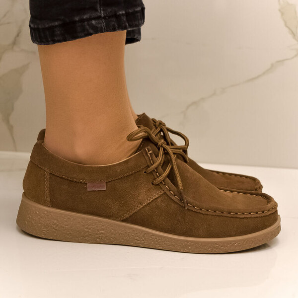 JOHN-C Dámske kožené hnedé poltopánky LARISA 36-43 49410147