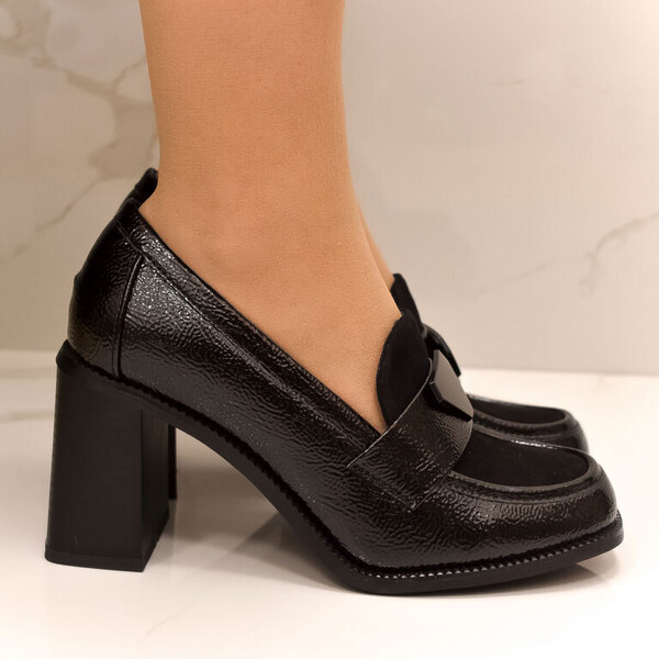 SS Dámske čierne poltopánky REESE 49423981