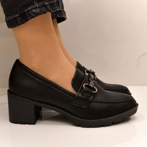 SS Dámske čierne poltopánky CERINE 49423988