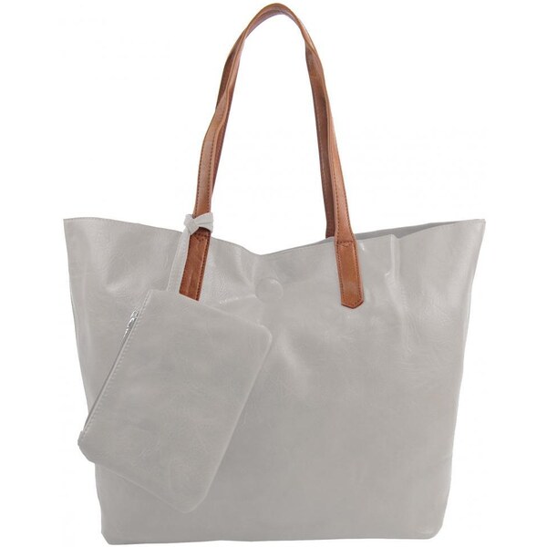 INT. COMPANY Veľká svetlo šedá shopper dámska taška s crossbody vo 49424110