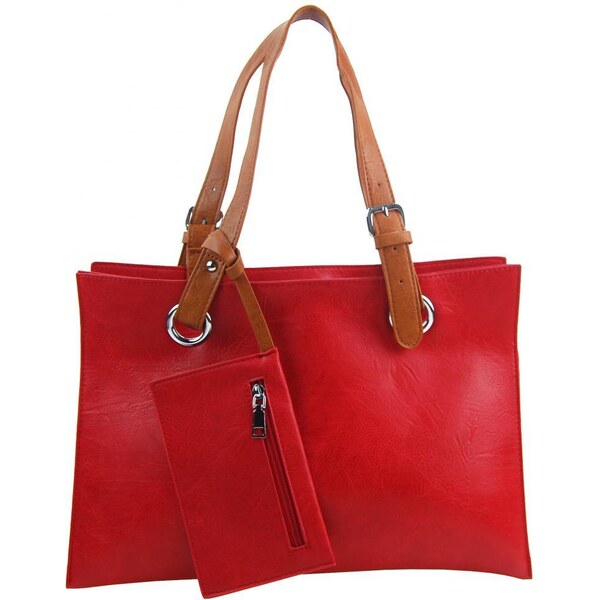 INT. COMPANY Moderná dámska kabelka cez rameno červená 49430606