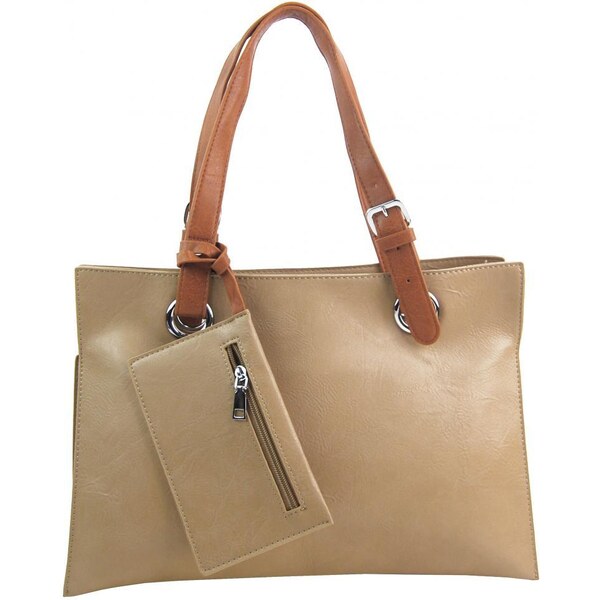 INT. COMPANY Moderná dámska kabelka cez rameno latté hnedá 49430612