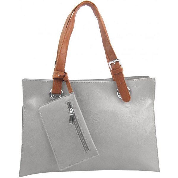 INT. COMPANY Moderná dámska kabelka cez rameno svetlo sivá 49430613