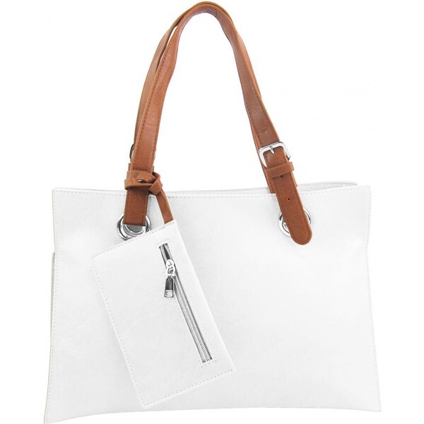 INT. COMPANY Moderná dámska kabelka cez rameno biela 49430614