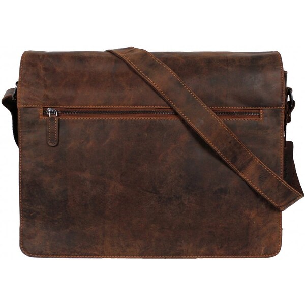 Greenwood Pánska kožená taška cez rameno Farao hnedá melír 24979188