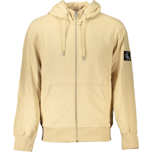 Pánska béžová mikina Calvin Klein na zips 64710921