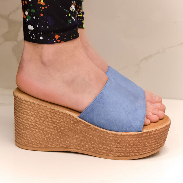 SS Dámske modré šľapky SCARLET 49640419