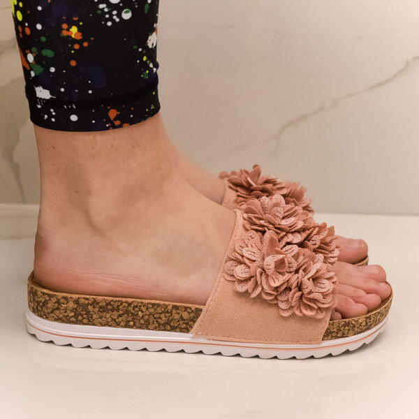 JOHN-C Dámske rúžové šľapky BIRKENALI 49640435