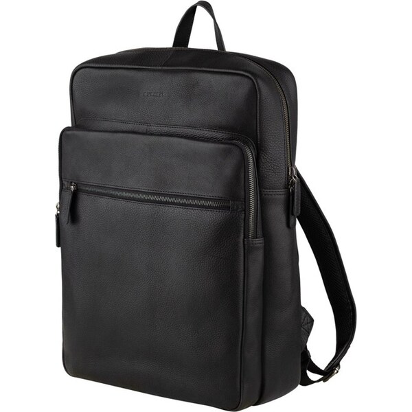BURKELY Kožený batoh na notebook UNISEX Burkely Leonardo čierny 49658218