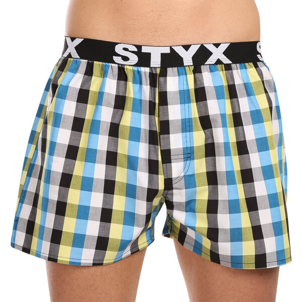 3PACK pánske trenky Styx športová guma viacfarebné (3B102426) 49663864