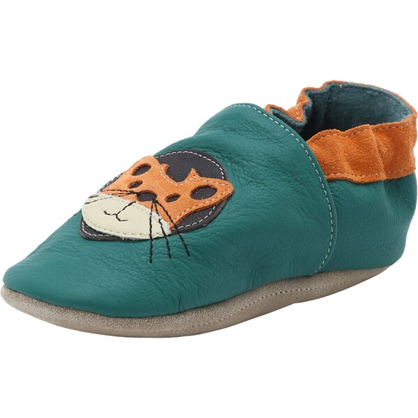 BECK Obuv na prvé kroky Kleiner Tiger smaragdová / oranžová / čierna 63400375
