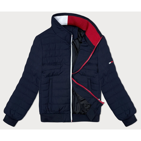 J.STYLE Tmavomodrá pánska prešívaná bunda so stojačikom J.Štýl 49798523