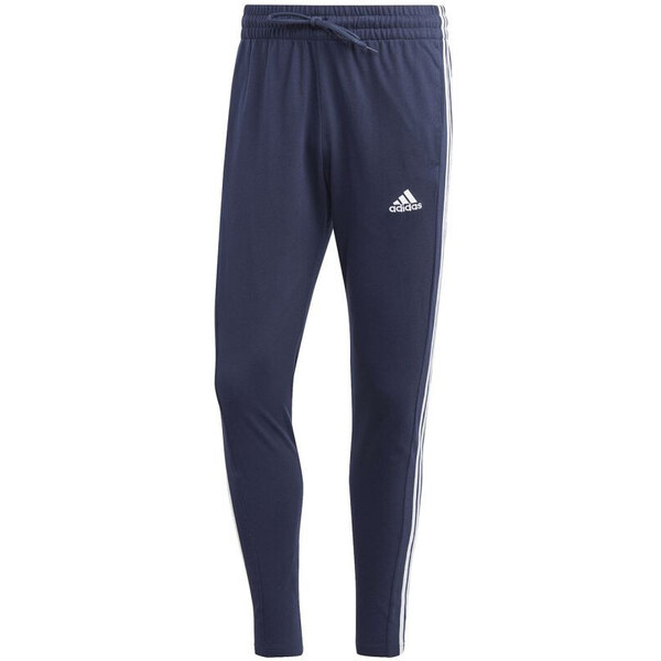Nohavice adidas Essentials Single Jersey Tapered Open Hem 3-Stripes M 49806210
