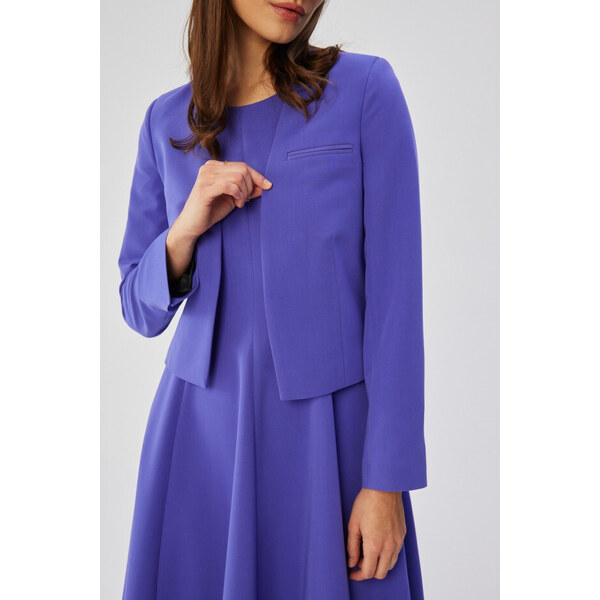 STYLOVE S368 Sako s otvoreným predným dielom - fialové 49808605