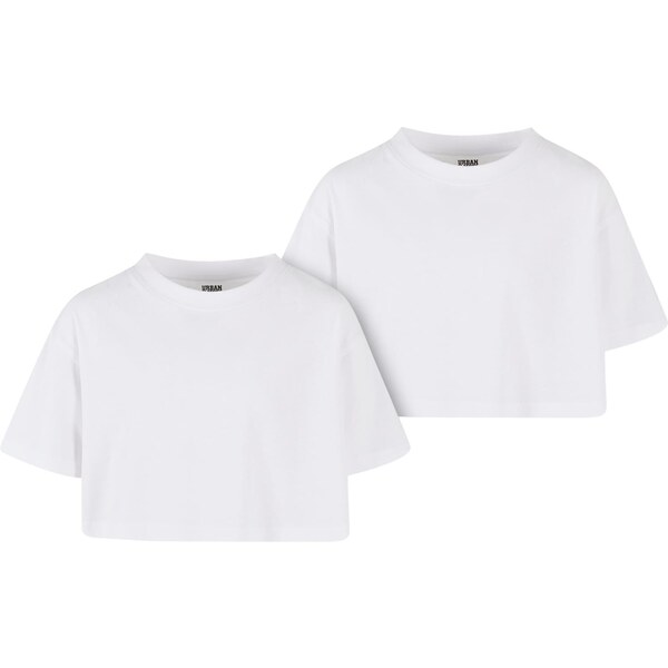 Urban Classics Girls Short Kimono Tee - 2 Pack White+White 50643864