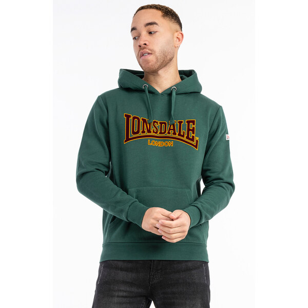 Lonsdale Mens hooded sweatshirt slim fit 57776162