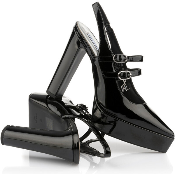 TOPÁNKY NA PLATFORME KARL LAGERFELD SOIREE PLATFORM DOUBLE STRAP SLING 49339055