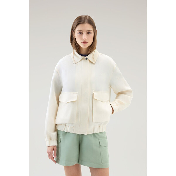 BUNDA WOOLRICH VISCOSE LINEN BOMBER 58130344