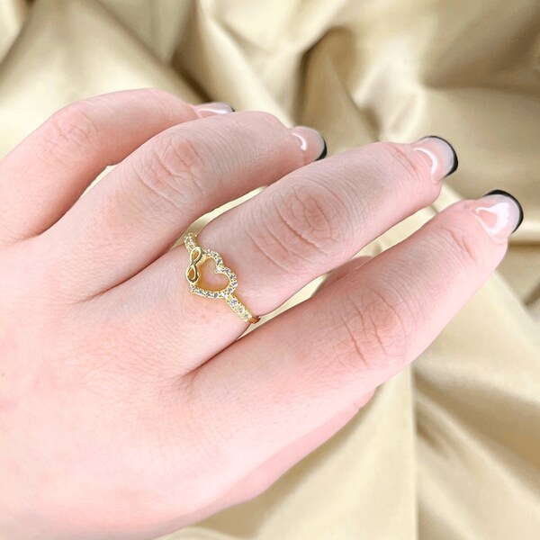 Olivie Strieborný prsteň NEKONEČNÁ LÁSKA GOLD 7137 36517379