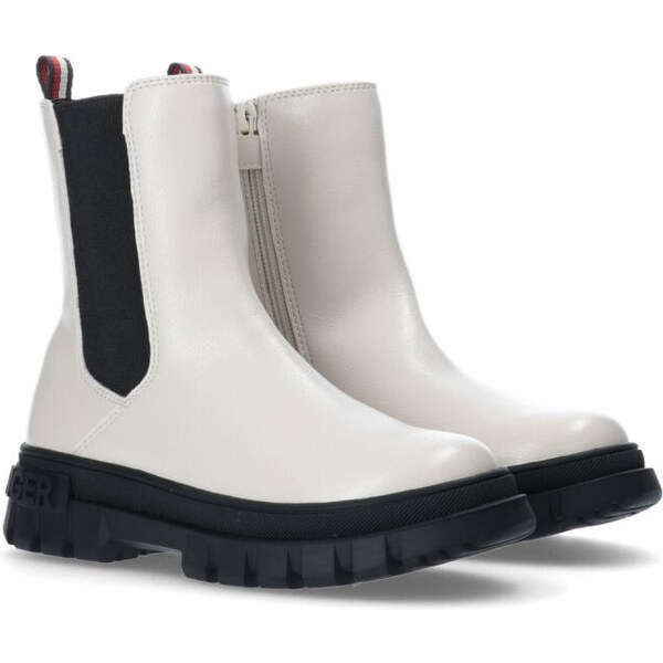 Dámske členkové topánky T3A5-33058-1355101-101 Ecru with Black - Tommy 49792743