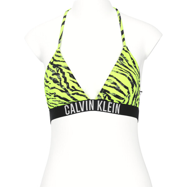 Dámska plavková podprsenka KW0KW02331 OIC neon yellow printed - Calvin 49802103