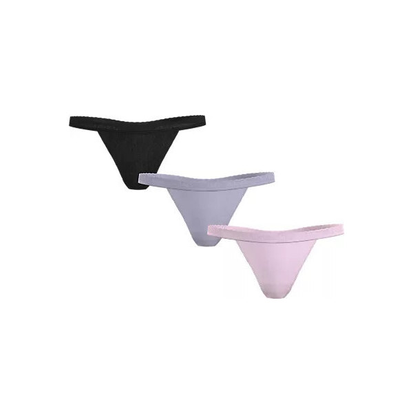 Dámske tangá 3Pack UW0UW05017 0V9 black/purple/st. ružová - Tommy 49809322