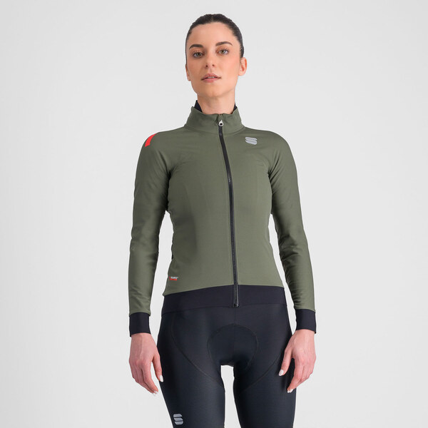 Sportful FIANDRE PRO cyklistická bunda, dámska, kaki 58444106