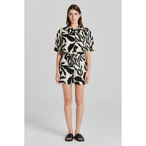 ŠORTKY GANT REL PALM PRINT PULL ON SHORTS SOFT OAT 49844666